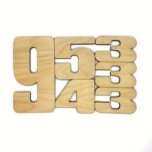 Тактильный состав числа (фанера) - 1