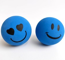 Кинезио мяч Смайлик, цвет: синий, 2 шт., инструкция в комплекте.